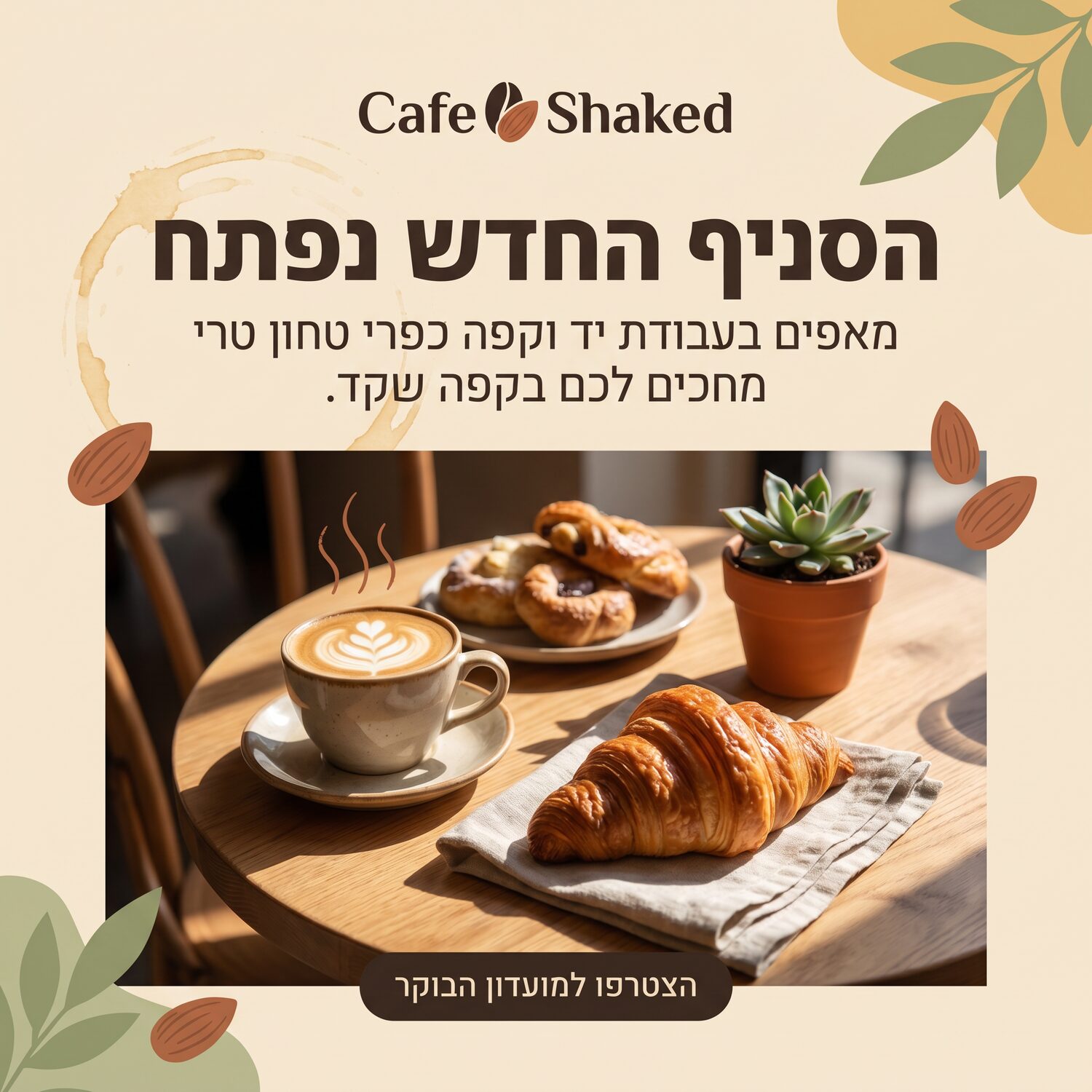 קפה שקד — פוסט מרובע