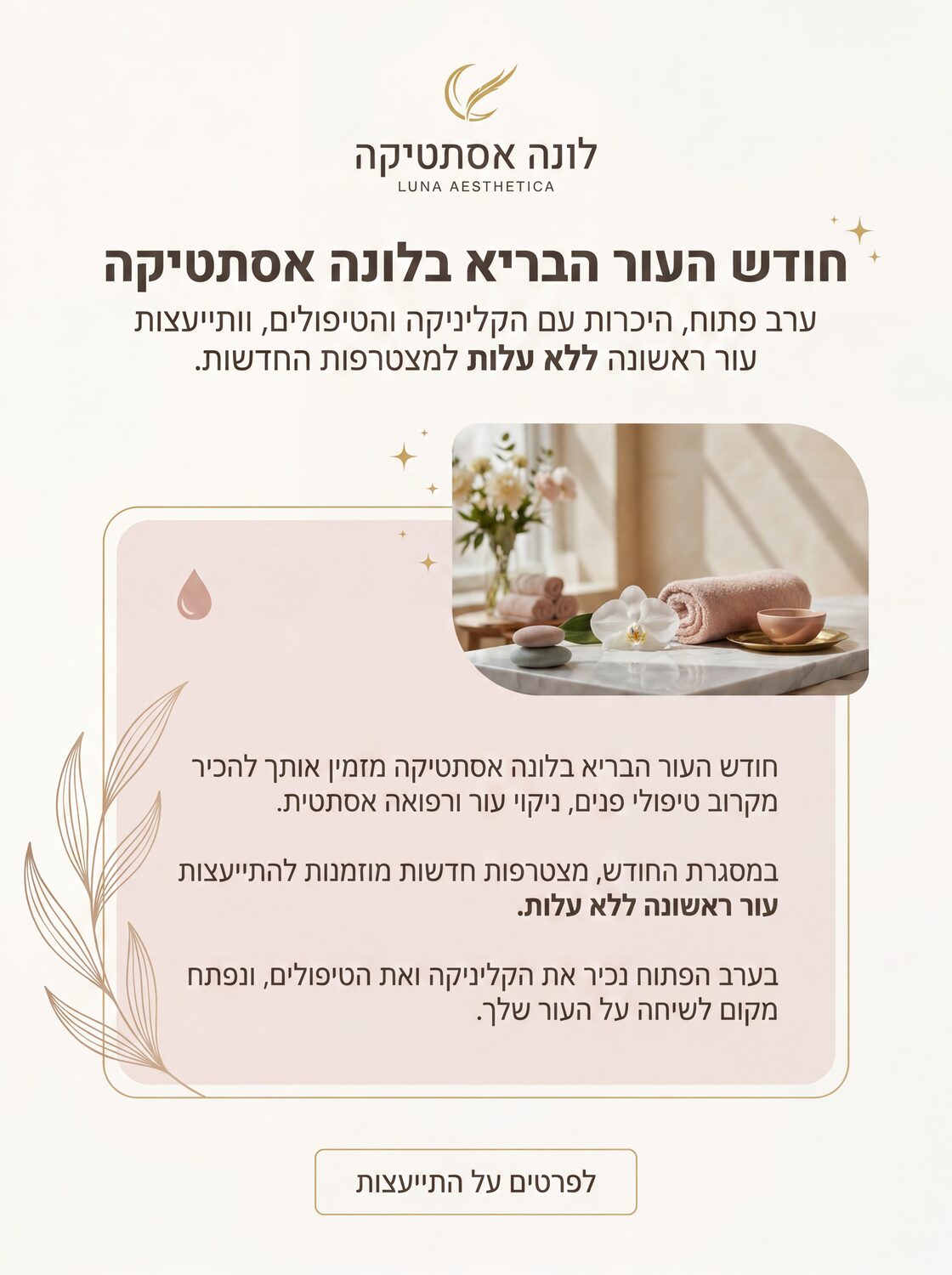 לונה אסתטיקה — פלייר A4